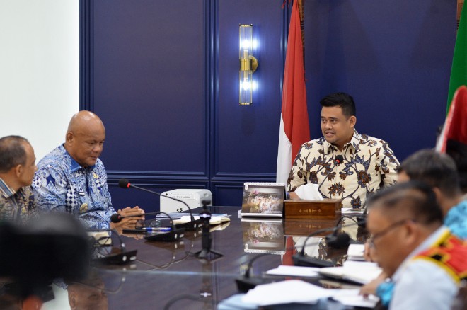 Terima Bupati Nias Utara, Bobby Nasution Tekankan Pentingnya Pemetaan Pembangunan