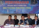 BNNP Sumut Musnahkan Barang Bukti Cartridge Mengandung Narkoba