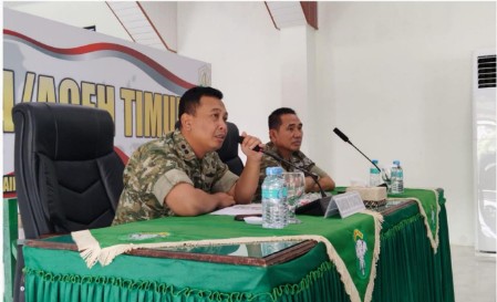 Dandim 0104/Atim Pimpin Rapat Strategis TMMD Ke-128, Desa Alur Canang Jadi Fokus Pembangunan