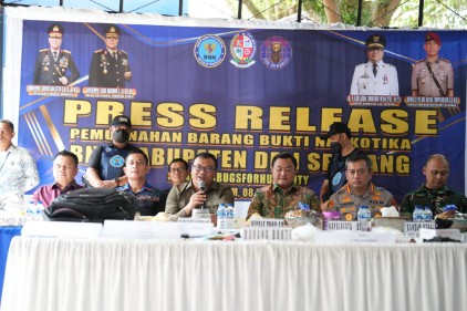 BNNK Deli Serdang Musnahkan Sabu Hasil Tangkapan