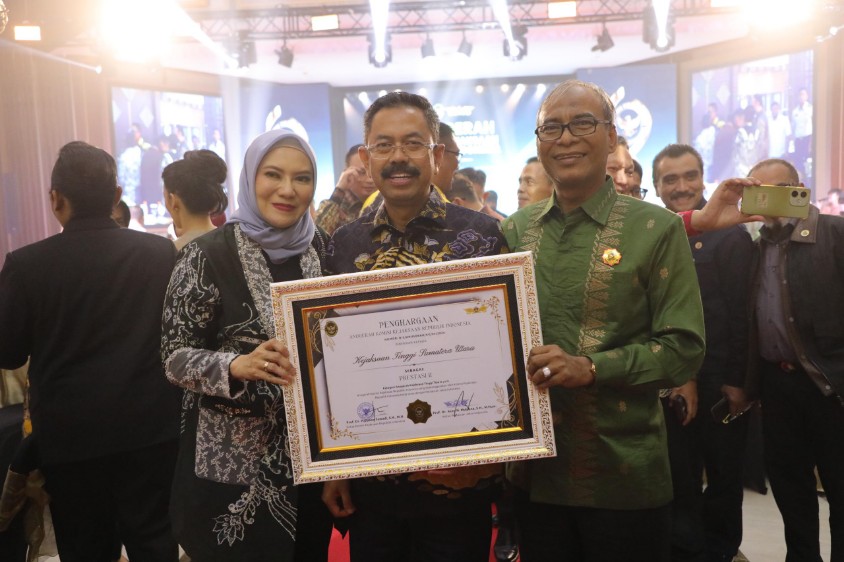 Kejati Sumut Raih Penghargaan Kategori Kejaksaan Tinggi Type-A Berprestasi
