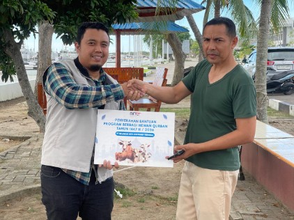 Kolaborasi BNCT dan Kodaeral I Salurkan Hewan Qurban di Belawan