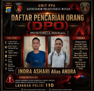 Polrestabes Medan Terbitkan DPO Pelaku Dugaan Kekerasan Seksual, Inilah Orangnya