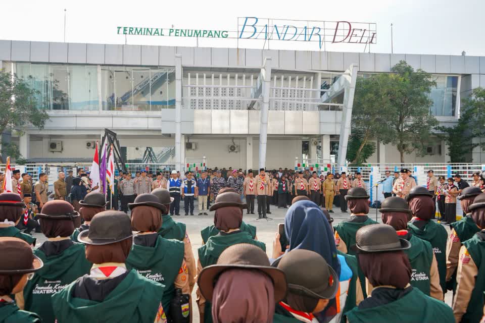 Kodaeral I Lepas Keberangkatan Kontingen Pramuka Sumut Ke Jambore Nasional XII 2026