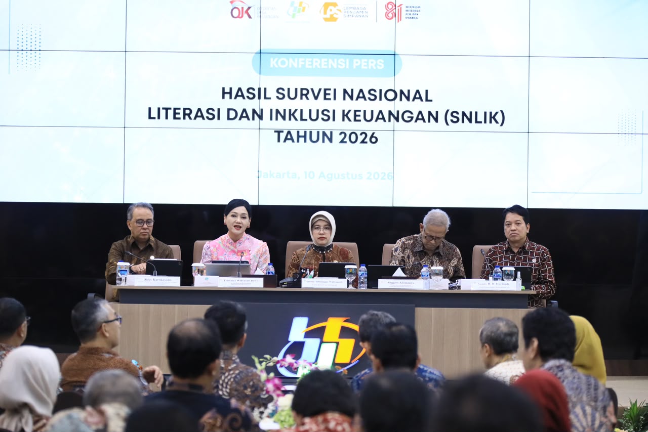 Indeks Literasi Keuangan Masyarakat Indonesia Tahun 2026 Capai 69,57 Persen dan Indeks Inklusi Keuangan Capai 93,61 Persen