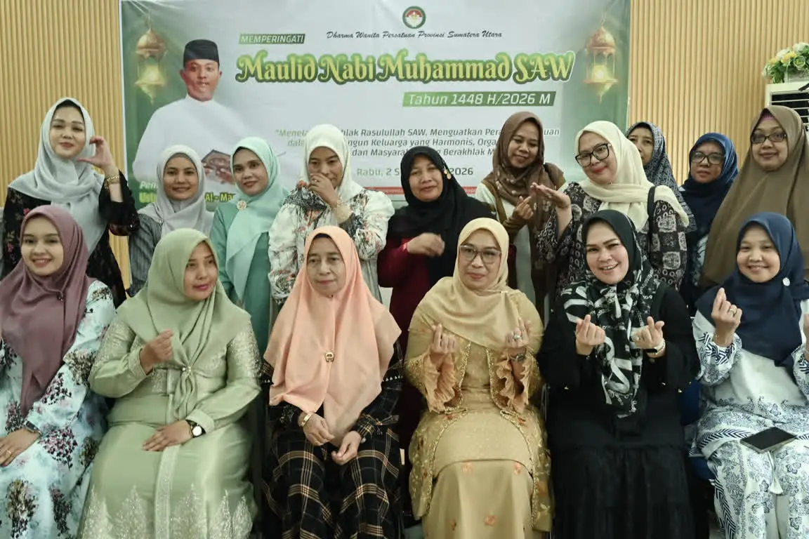 Ketua DWP Sumut Ajak Anggota Teladani Akhlak Nabi Muhammad SAW