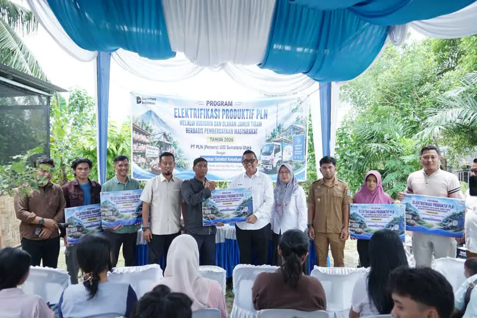 Dorong Kemandirian Ekonomi Masyarakat, PLN UID Sumut Resmikan Program Budidaya Jamur Tiram Berbasis Listrik