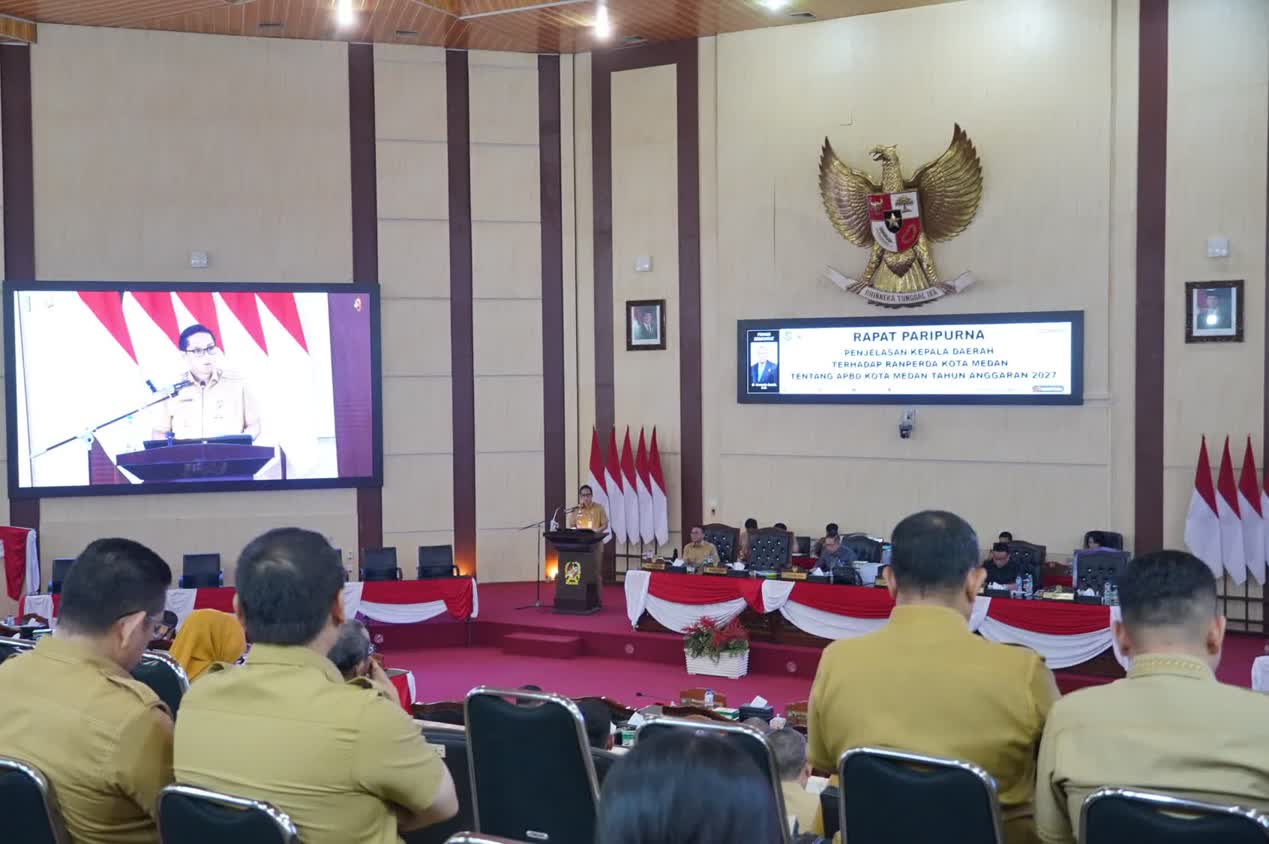 Di Rapat Paripurna DPRD Medan, Pemko Proyeksikan APBD 2027 Sebesar Rp 7,16 T, Rico Waas Fokus Optimalkan 17 Program Prioritas
