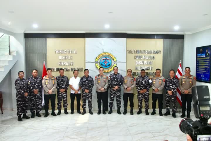Kapolda Sumut Sambangi Kodaeral I Belawan, Kolaborasi Jaga Kondusifitas Wilayah